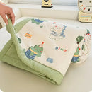 Cream cartoon pattern summer quilt – bedroom soft duck comforter