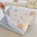Cream cartoon pattern summer quilt – bedroom soft duck comforter
