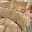 Cream cartoon printed cotton bedding set bedroom bear decor