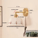 Cream ceramic led wall lamps with decorative motifs bedroom light
