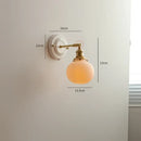 DecorBites™ Ceramic LED Wall Lights Fixture with Copper Arm for Bedroom Living Room