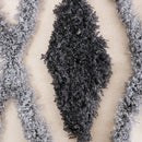 Cream & charcoal grey geometric tufted cushion cover living room decor