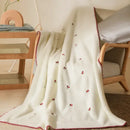 DecorBites™ Baby Velvet Embroidered Blanket: Double-Sided Warm Travel Bedroom Sofa Cover