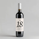 Cream Classic Table Number Wine Label