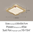 Cream cloud led ceiling light with red accent bedroom decor