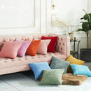 Cream corduroy striped cushion cover living room ribbed pillow