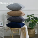 Cream corduroy striped cushion cover living room ribbed pillow