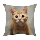 Cream cute cat face decorative cushion cover living room pillow