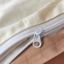 Cream egyptian cotton tulip embroidery bedding set bedroom