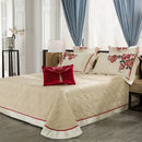 Cream floral 200s embroidery egyptian cotton bedding set bedroom