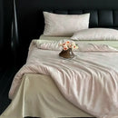 Cream floral cotton jacquard bedding set bedroom duvet cover