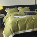 Cream floral jacquard bedding set – bedroom satin quilt cover