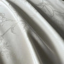 Cream floral jacquard bedding set – bedroom satin quilt cover