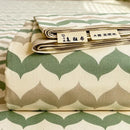Cream flower print satin bed cover bedroom mattress protector