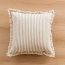 Cream geometric embroidered crocheted pillow cover living room decor