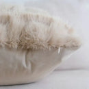 Cream geometric faux fur pillow case bedroom textured cushion cover