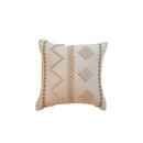 Cream geometric tufted cushion cover living room macrame fringe