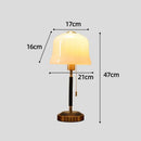 Cream glass mushroom table lamp bedroom brass and black decor