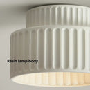 Cream green led chandelier lamp white ribbed dining room light