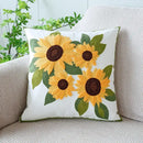 Cream green tulip embroidery cushion cover living room pillow case