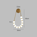 Cream italian style gold globe wall lamp bedroom sconce