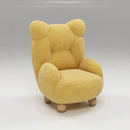 Cream kids lamb velvet bear sofa chair bedroom seating