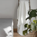 Cream knitted throw blanket bedroom ribbed plush microfiber quilt