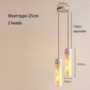 Cream marble cylinder pendant light for luxury bedroom and bar counter