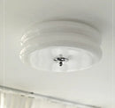 Cream medieval glass ceiling lamp for living room