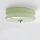 Cream medieval glass ceiling lamp for living room