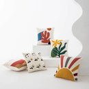 Cream rainbow cartoon abstract embroidery cushion cover living room