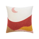 Cream rainbow cartoon abstract embroidery cushion cover living room