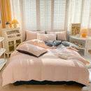 Cream ribbed bubble yarn duvet cover set bedroom bedding