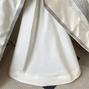 Cream satin 1000tc egyptian cotton bedding set bedroom silver piping