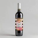 Cream Stripes Bridesmaid Wine Label