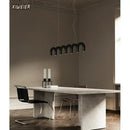 Cream style nordic black arched pendant light for living room
