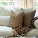 Louisa Brown Floral Pillow Cover