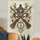 Cream tarot witchcraft tapestry bedroom occult wall decor