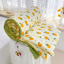 Cream teddy bear breathable double gauze quilt bedroom bedding