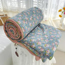 Cream teddy bear breathable double gauze quilt bedroom bedding