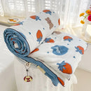 Cream teddy bear double layered soya fibre quilt bedroom comforter
