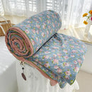 Cream teddy bear double layered soya fibre quilt bedroom comforter