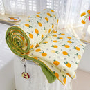 Cream teddy bear double layered soya fibre quilt bedroom comforter