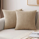Cream textured knit decorative pillow cover living room throw pillow