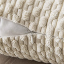 Cream textured knit decorative pillow cover living room throw pillow
