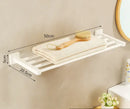 DecorBites™ Bathroom Set: Cream White Shelf, Towel Rack, Paper Holder, Brush Holder & Hardware