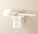 DecorBites™ Bathroom Set: Cream White Shelf, Towel Rack, Paper Holder, Brush Holder & Hardware