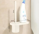 DecorBites™ Bathroom Set: Cream White Shelf, Towel Rack, Paper Holder, Brush Holder & Hardware