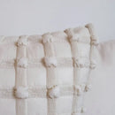 Cream white plaid 3d bubble cushion cover living room decor