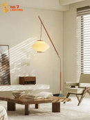 Cream wind acrylic amber glass floor lamp for living room